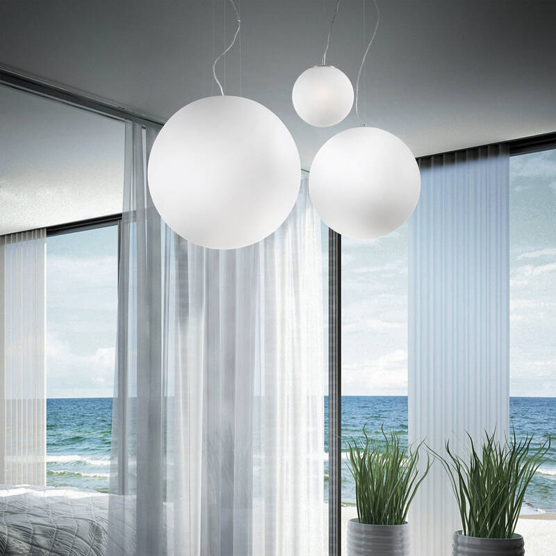 Image of Mapa 30 Glass Ceiling Pendant Light