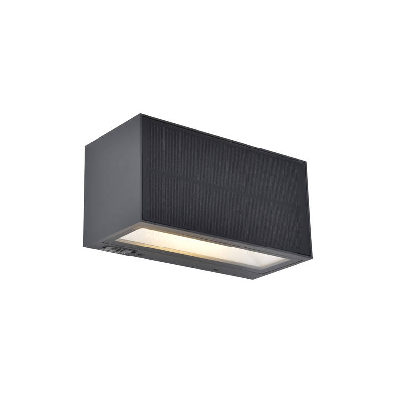 Image of Lutec Inka Solar Hybrid LED Outdoor Flush Wall Light