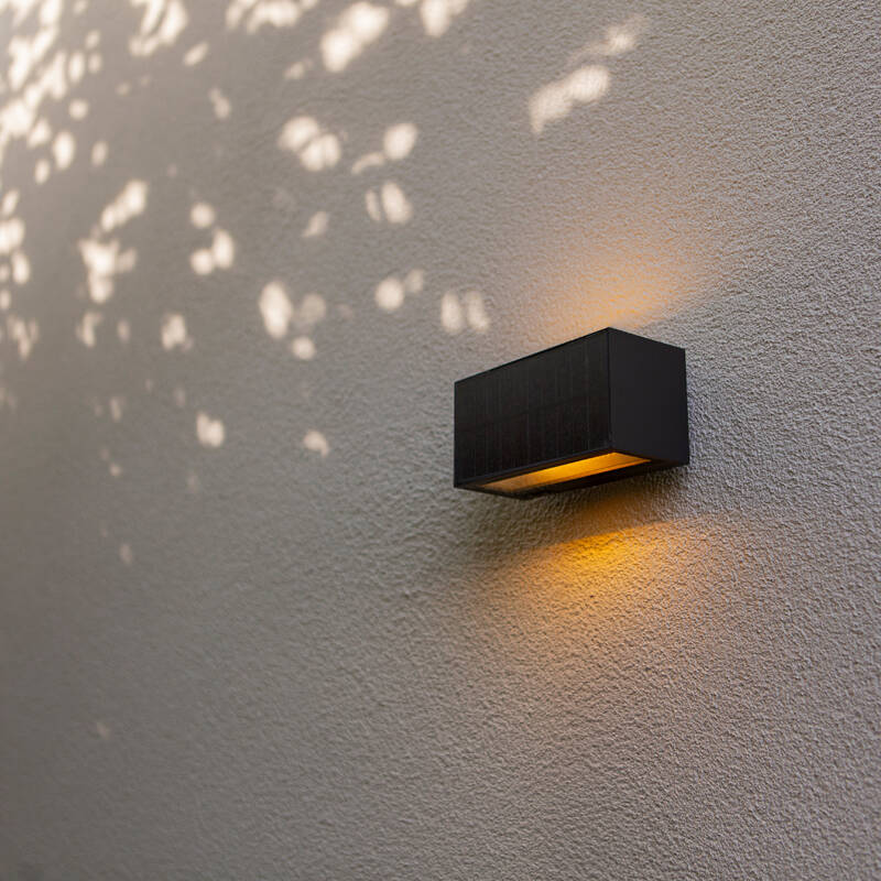 Image of Lutec Inka Solar Hybrid LED Outdoor Flush Wall Light