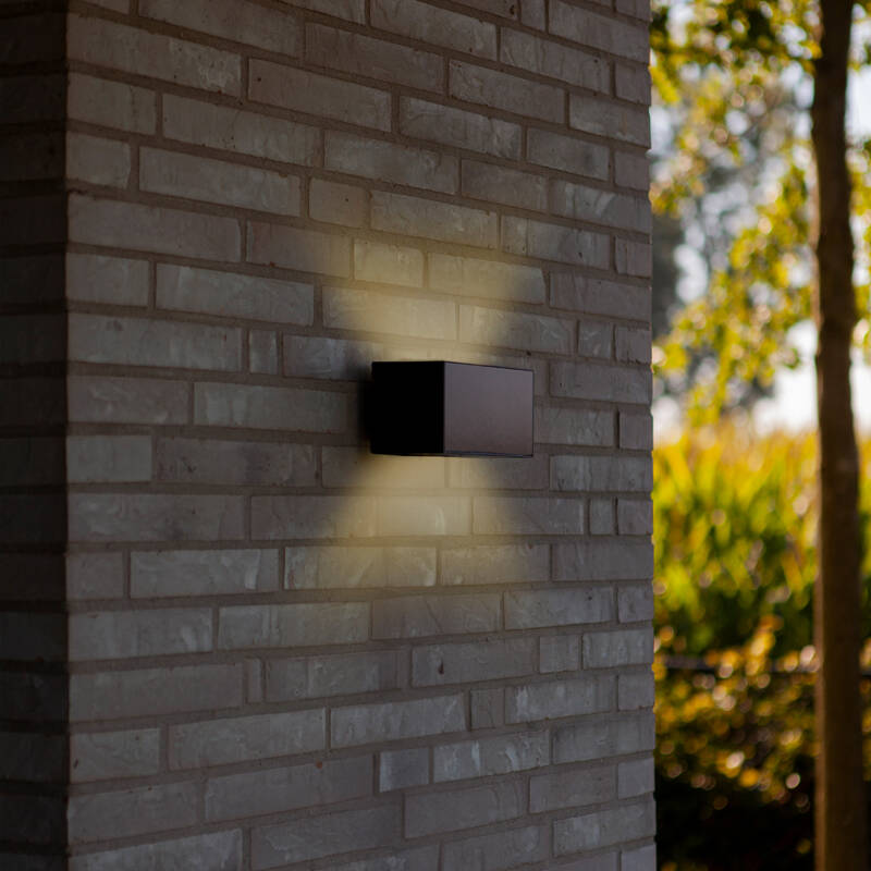 Image of Lutec Inka Solar Hybrid LED Outdoor Flush Wall Light
