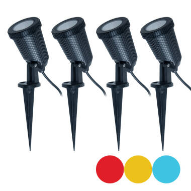 Image of EasyFit Remote 12V Garden Lights - Ash Colour Changing LED Spotlight Kit