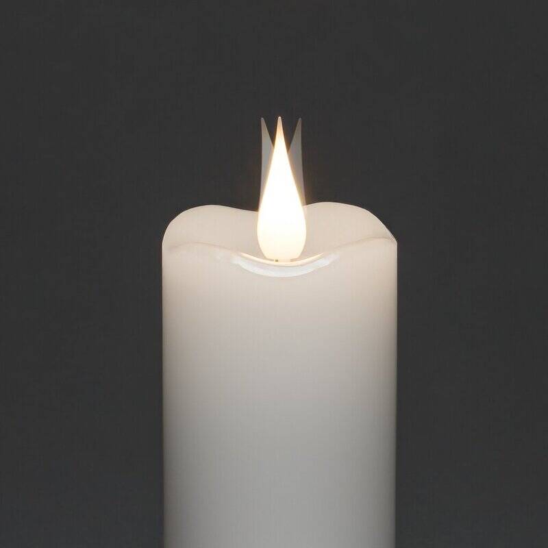 Image of Konstsmide 100 Battery Operated LED Wax Flicker Candle