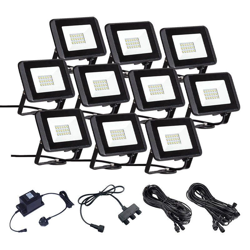 Image of EasyFit 12V Garden Lights - Oak LED Floodlight Kit