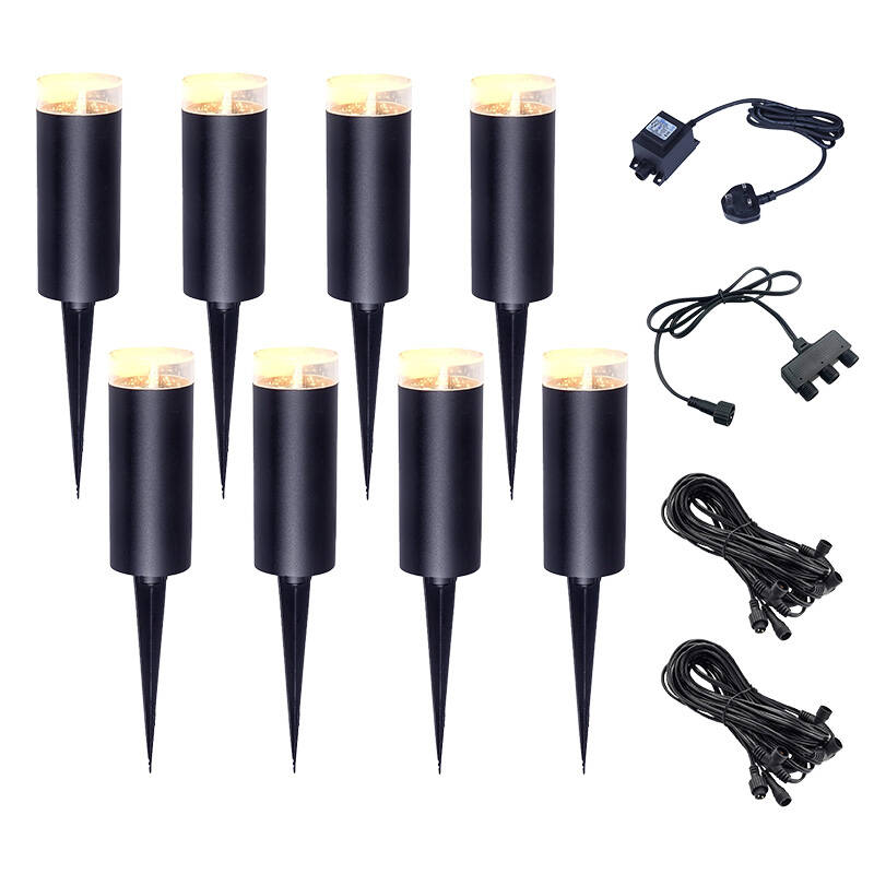 Image of EasyFit 12V Garden Lights Botanic LED Post Lights Kit 8 Lights