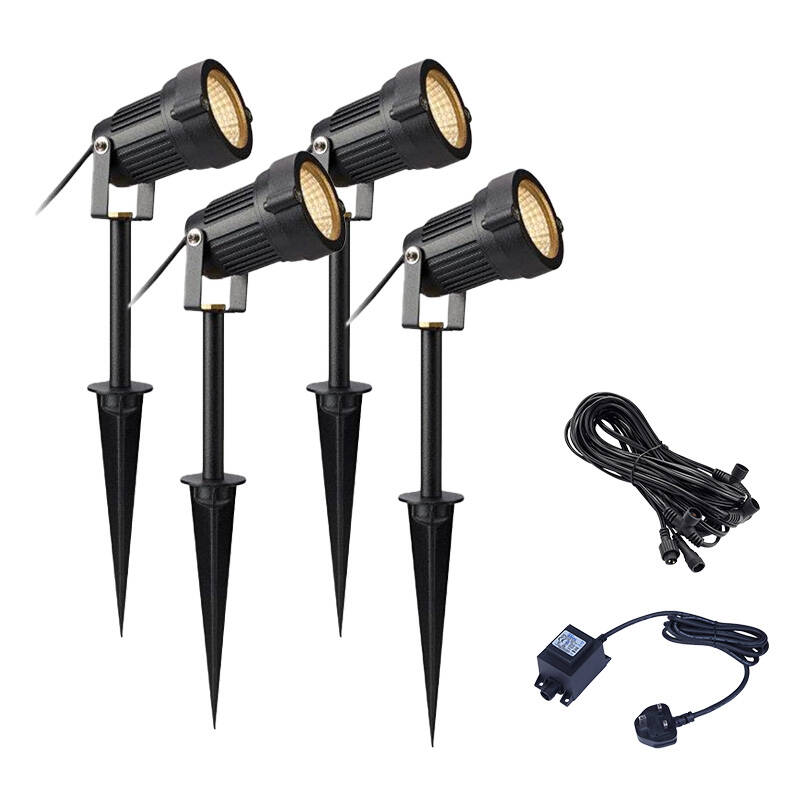 Image of EasyFit 12V Garden Lights Bloom LED SpotLights Kit 4 Lights