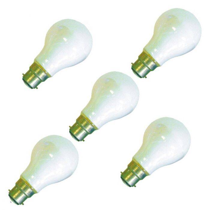 Image of 25W White Coloured GLS Bulbs - Bayonet Cap
