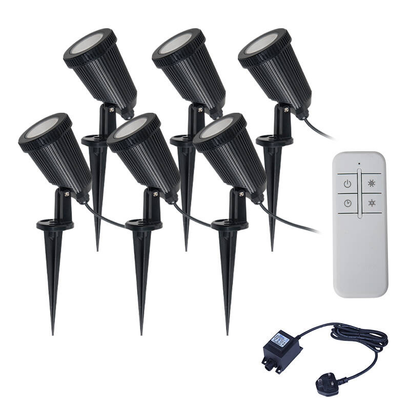 Image of EasyFit Remote 12V Garden Lights - Ash LED Spotlight Kit