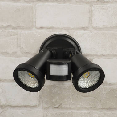 Image of Searchlight 10W LED Outdoor Twin Floodlight with PIR Sensor
