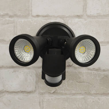 Image of Searchlight 10W LED Outdoor Twin Floodlight with PIR Sensor
