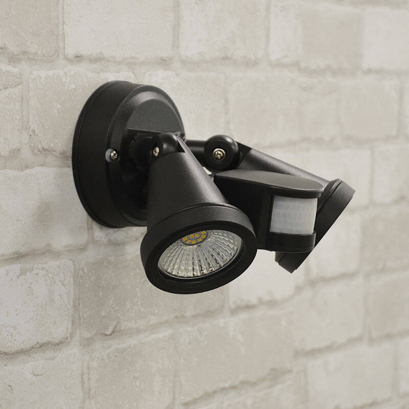 Image of Searchlight 10W LED Outdoor Twin Floodlight with PIR Sensor