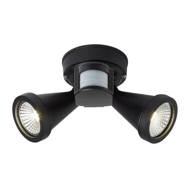 Image of Searchlight 10W LED Outdoor Twin Floodlight with PIR Sensor