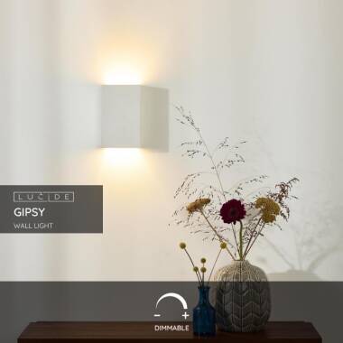 Image of Lucide Gipsy Square Up & Down Wall Light