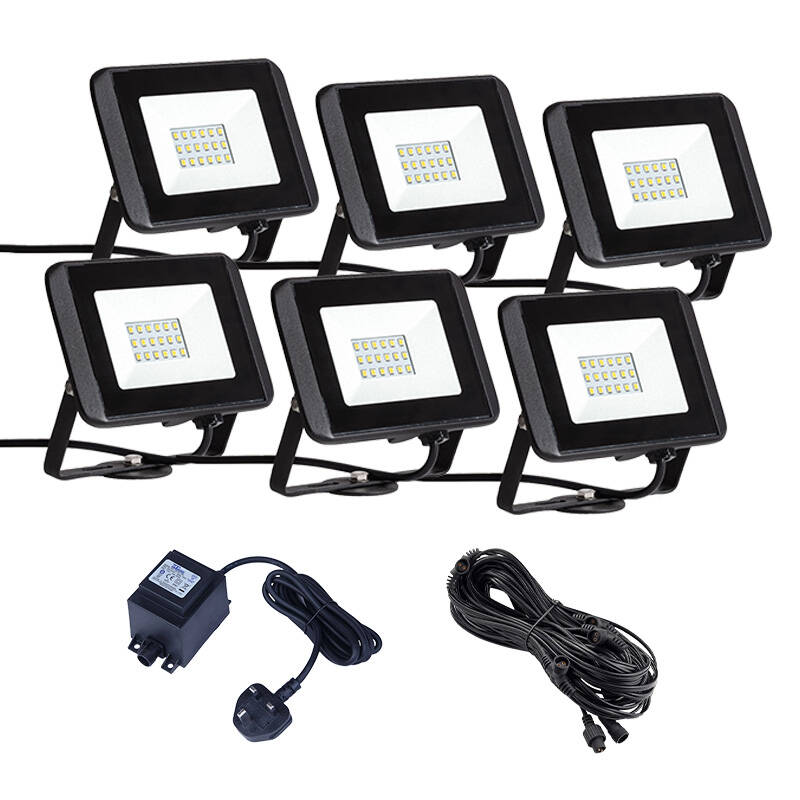 Image of EasyFit 12V Garden Lights - Oak LED Floodlight Kit
