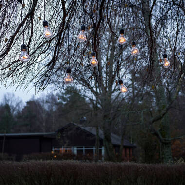 Image of Konstsmide 4.5M Amber LED GLS Hanging Festoon Lights
