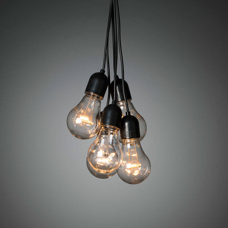 Image of Konstsmide 4.5M Amber LED GLS Hanging Festoon Lights