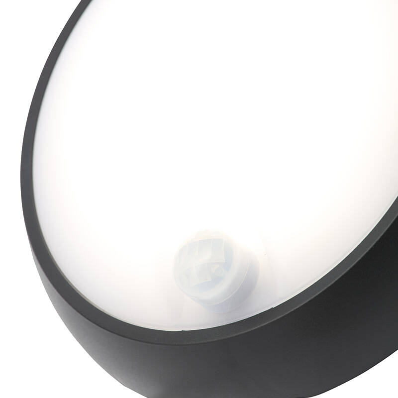 Image of Aries 8W Cool White LED Round Coastal Bulkhead with PIR Sensor