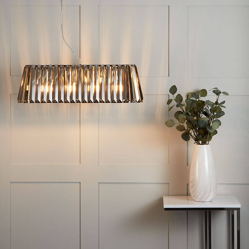 Image of Searchlight Sienna Glass Bar Ceiling Pendant Light