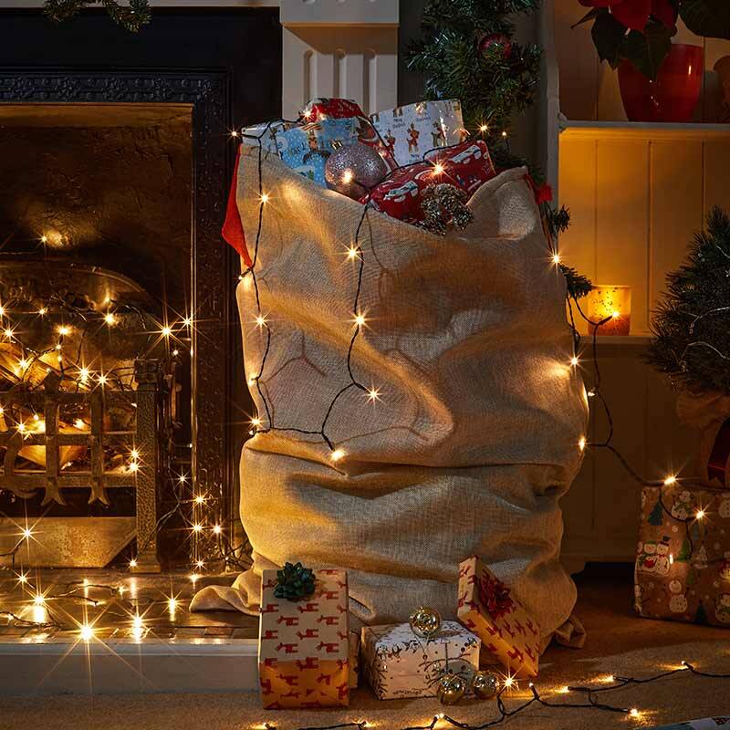 Image of Edit 39M Battery Operated Warm White LED Multi Function String Lights