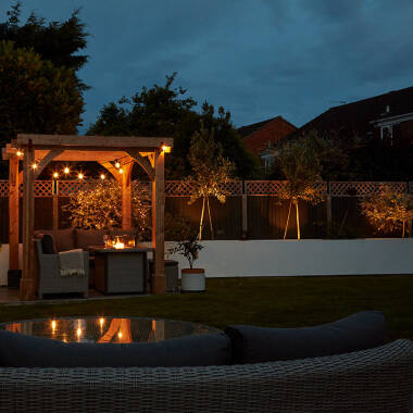 Image of EasyFit 12v Garden Lights Palm 6W LED Garden Spotlight Kit 16 Lights