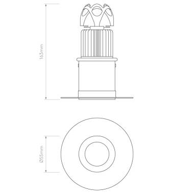 Image of Qwark 8W Warm White LED Recessed Fixed Downlight