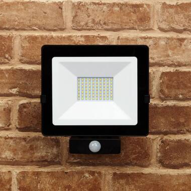 Image of Envirolight Eco 50W 4000Lm Cool White LED Floodlight with PIR Sensor