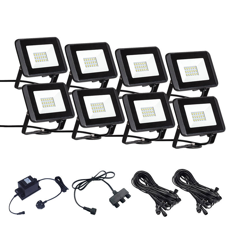Image of EasyFit 12V Garden Lights - Oak LED Floodlight Kit