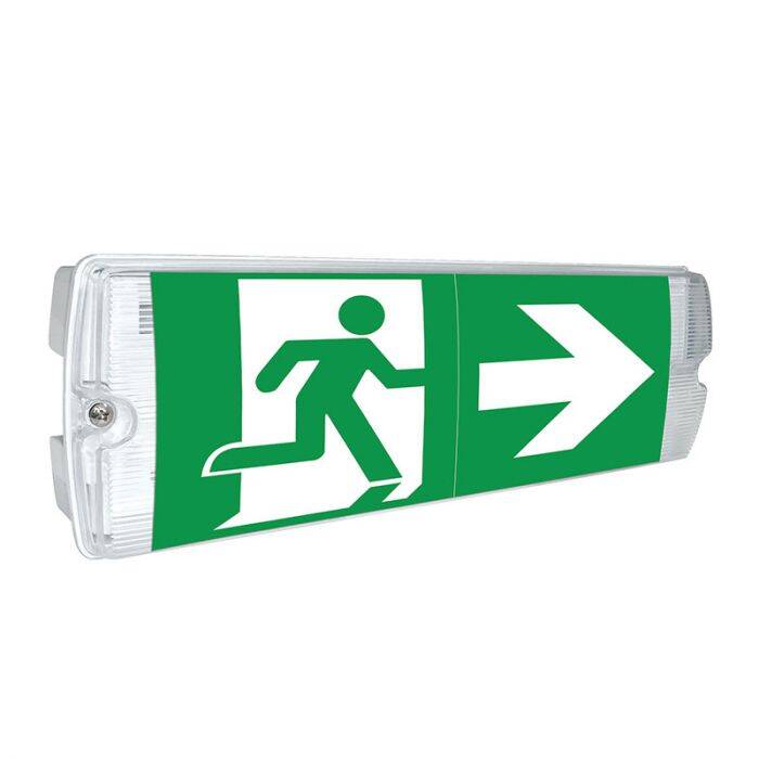 Image of Eterna 4W LED Self Test Emergency Bulkhead with Legend Set