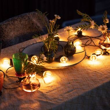 Image of Garden 24V 5.5M Heavy Duty LED Golf Ball Festoon Lights