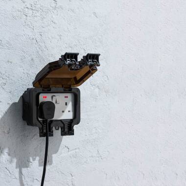 Image of 13A 2 Gang Double Pole Switch Outdoor Power Socket