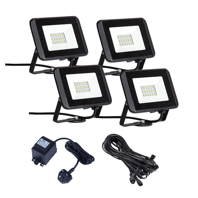 Image of EasyFit 12V Garden Lights - Oak LED Floodlight Kit