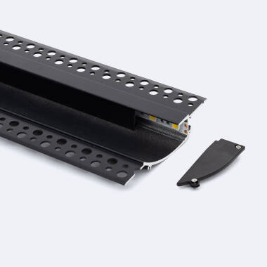 Image of Plaster-in Recessed 2m Aluminium Profile with Continuous Cover for LED Strip