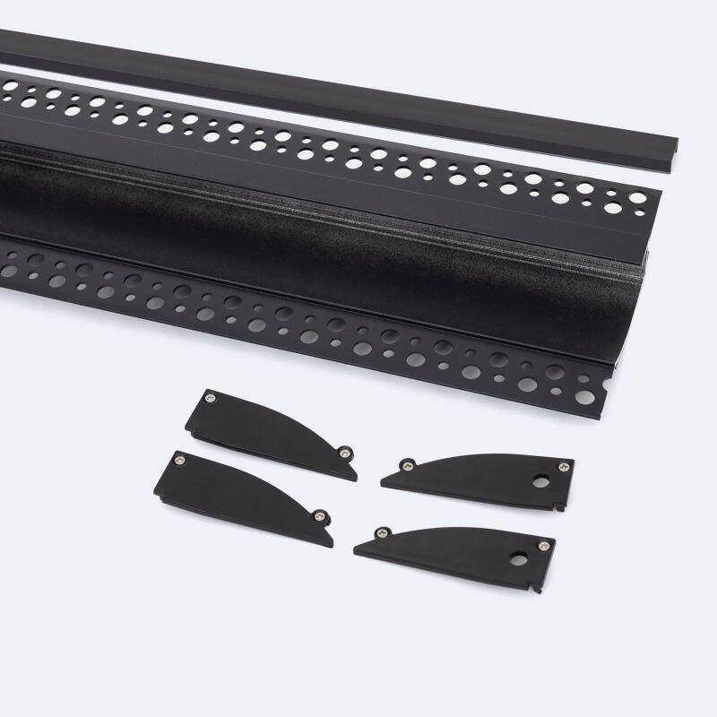 Image of Plaster-in Recessed 2m Aluminium Profile with Continuous Cover for LED Strip