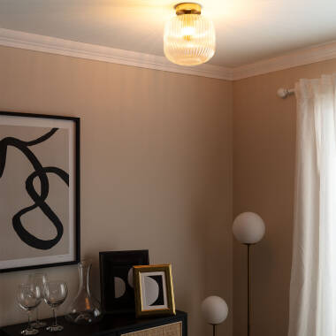 Image of Edit Anfora Glass Flush Ceiling Light