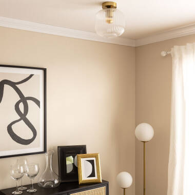 Image of Edit Anfora Glass Flush Ceiling Light