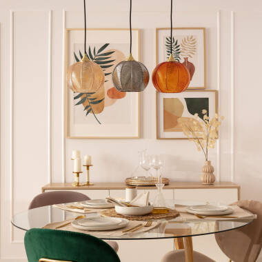 Image of Edit Klimt 3 Light Glass Bar Ceiling Pendant