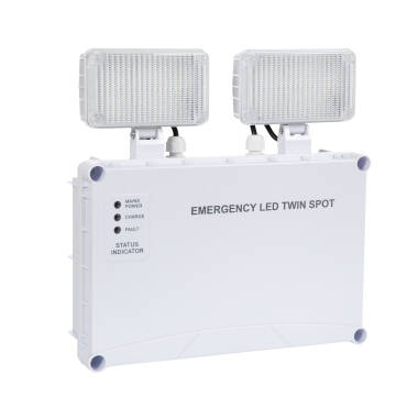 Square 6W TwinSpot LED Emergency Light