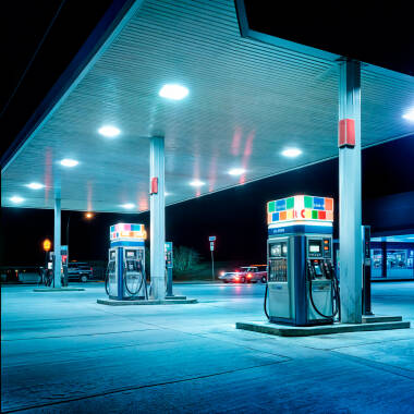 Image of LUMILEDS Philips Xitanium 100W Dimmable 1-10V LED Spotlight Canopy for Gas Stations