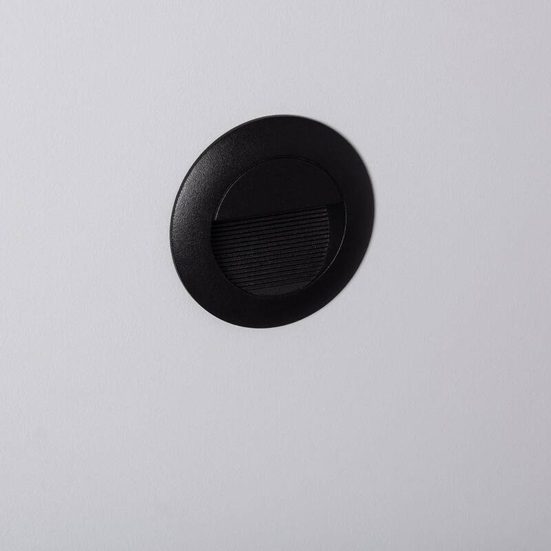 Image of Edit Wabi 3W Round LED Recessed Outdoor Wall Light