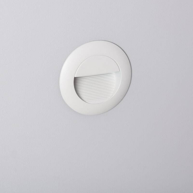 Image of Edit Wabi 3W Round LED Recessed Outdoor Wall Light