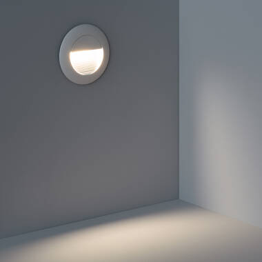 Image of Edit Wabi 3W Round LED Recessed Outdoor Wall Light