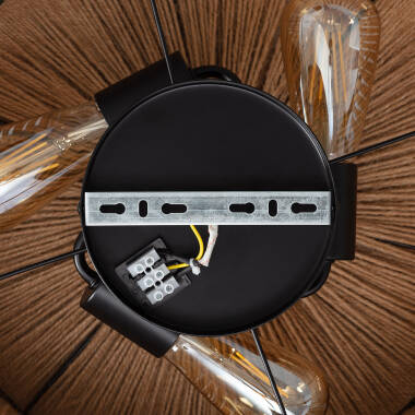 Image of Edit Modigliani Rattan Flush Ceiling Light