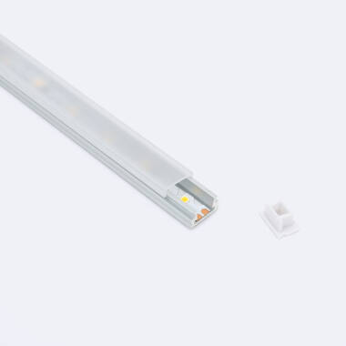 Image of Surface Mounted 12x8 Aluminium Profile for LED Strip