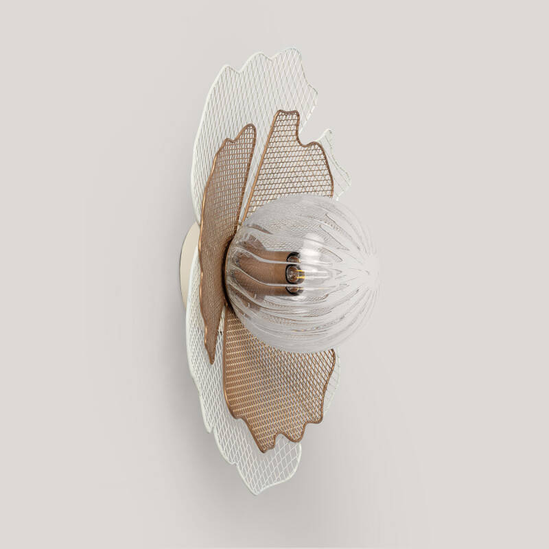 Image of Iluzzia Planella Glass Flush Wall Light