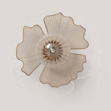 Image of Iluzzia Planella Glass Flush Wall Light