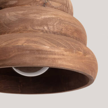 Image of Iluzzia Dallas I Wood Ceiling Pendant Light