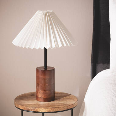 Image of Iluzzia Leonessa Wood Table Lamp