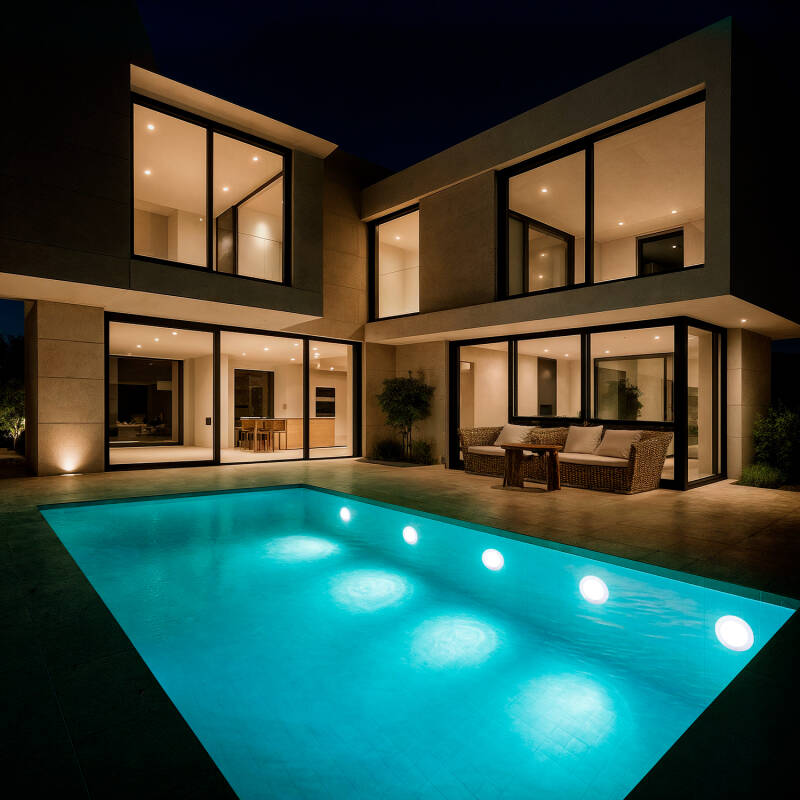 Image of Submersible 12V AC/DC 35W LED Surface Pool Light IP68