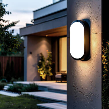 Image of Hublot Oval 15W LED Outdoor Flush Ceiling Light