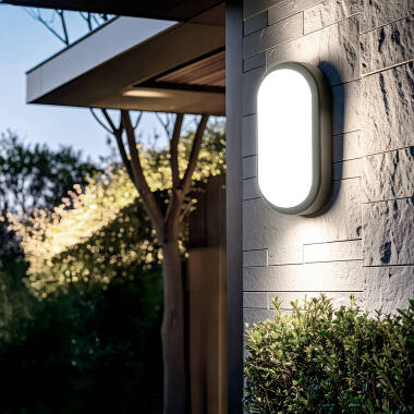 Image of Hublot Oval 15W LED Outdoor Flush Ceiling Light