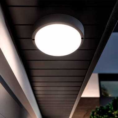 Image of Hublot Round 15W LED Outdoor Flush Ceiling Light